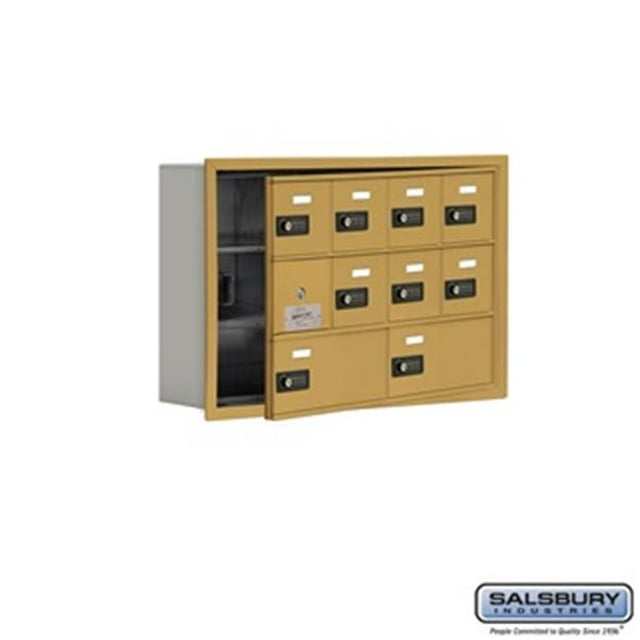 SalsburyIndustries 19135-10GRC Cell Phone Storage Locker With Front Access Panel - 3 Door High Unit, Gold