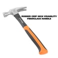 thumbnail image 5 of GreatNeck Straight Claw Steel Hammer with Fiberglass Handle, 16 oz, 5 of 10
