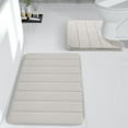 thumbnail image 4 of 100Fens Memory Foam Bath Mat Set Bathroom Rugs Practical For 2 Pcs Toilet Mats Soft Comfortable Water Absorption Non-Slip Thick Machine Washable Easier To Dry DarK, 4 of 6
