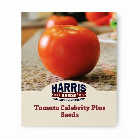 Harris Seeds - Tomato Celebrity Plus F1 Seeds - Treated Variety - Deep Oblate Fruit - 5000 Seeds