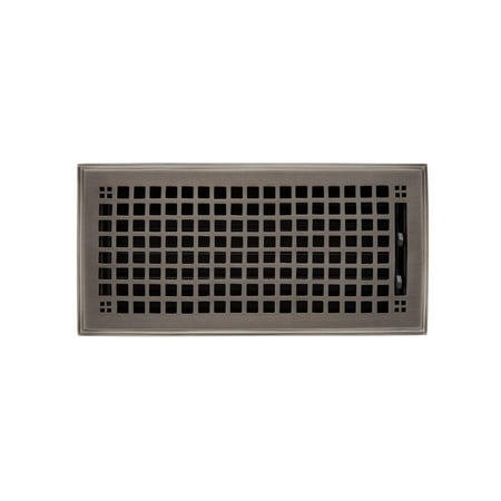 

Signature Hardware 929150-6-14 Mission Brass Floor Register - Grey