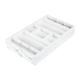 thumbnail image 1 of Shangren Folded Drawer Organizer Drawer Organizer Tray for Kitchen Utensils Home Desk White 2 Tier, 1 of 7