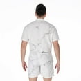 thumbnail image 2 of White Grunge Marble Short Sleeve Men'S Rompers Casual Summer Jumpsuits Outfit, 2 of 4