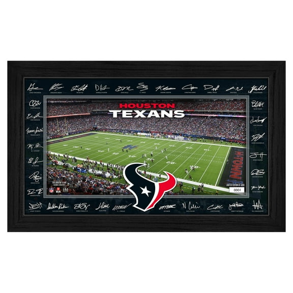Highland Mint Houston Texans 12" x 20" 2025 Signature Gridiron Panoramic Framed Photo