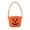 Saffron, variant on Halloween Jack O Lantern Woven Basket with Handle, Cute Ghost Face Cotton Rope Storage Bucket, Portable Trick or Treat Candy Basket for Halloween Party Decor,14*6 in.