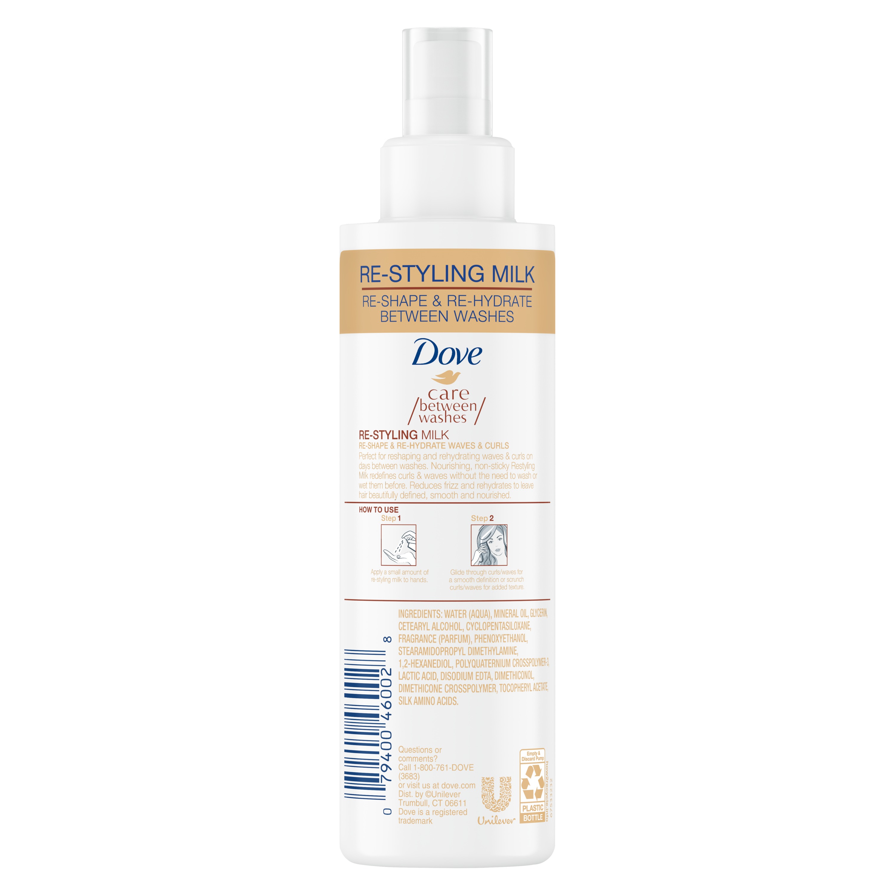 Dove Care Between Washes Restyler Re-Styling Milk 6.8 oz - image 2 of 10