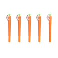 thumbnail image 1 of 5PCS 0.5MM Carrot Shaped Black Ink Gel Pen Rabbit Gel Pen for School Office Students, 1 of 3