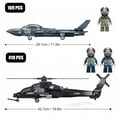 thumbnail image 3 of Sluban Military Series WW2 WZ-10S Armed Helicopter J20BS Stealth Fighter Jet Pilots Model Building Blocks Toy for Boy Kids Gift, 3 of 8