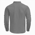 thumbnail image 5 of Ccpelsie Button Up Long Sleeve Shirts for Men Big and Tall Lightweight Mens Dress Solid Color Shirts(A01-Grey,S), 5 of 5