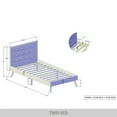 thumbnail image 2 of Castle Place Elegant Mid-Century Wooden Twin Platform Bed, Light Oak, 2 of 8