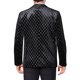 thumbnail image 3 of INSPIRE CHIC Blazers de Hombre de Terciopelo con Solapa en Pico, Argyle, de Un Botón, Brillantes, Color Negro, 3 of 5
