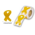 thumbnail image 5 of Sylvtty Golden Ribbon Stickers Childhood Cancer COPD Awareness Stickers Self-adhesive Ribbon Shape Stickers for Fundraising Awareness Campaigns, 5 of 7