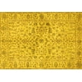 thumbnail image 1 of Ahgly Company Machine Washable Indoor Rectangle Persian Yellow Traditional Area Rugs, 6' x 9', 1 of 4