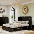 thumbnail image 2 of ModMakers Murphy Bed Cabinet, Queen Foldable Bed Chest with 2 Drawers for Bed Room, Modern 2 in 1 Convertible Chest Bed with USB and Charging Ports for Adult, Easy Assembly, Black, 2 of 8