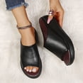 thumbnail image 4 of Zapatos para Sandalias Playa Verano Cuña Punta Abierta Cómodas Mujeres, 4 of 9