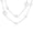 Silver-White, variant on Womens Fashion Long Double Wrap Strand Black Enamel Flower Clover Necklace Silver Plated 42 Inch