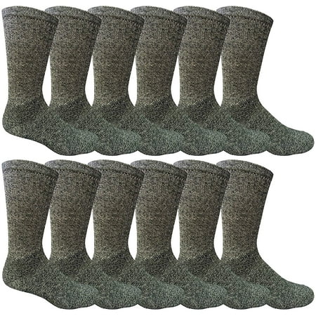 - 12 Pairs Value Pack of Wholesale Sock Deals Mens Ringspun Cotton 2Tone Twisted Socks, Navy Blue
