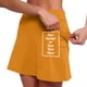 thumbnail image 5 of Falda pantalón de cintura media con bolsillos para mujer - Conjunto informal y deportivo de falda y pantalón corto, 5 of 7