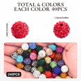 thumbnail image 3 of Juego de diamantes de imitación Craft Beads novani, 240 unidades, 10 mm, 24 colores, 3 of 9