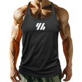 thumbnail image 3 of Men'S Gym Workout Tank Tops Stringer Muscle Cut Shirt Quick Dry Athletic Sleeveless T-Shirt Vest Black XL, 3 of 6