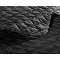 thumbnail image 4 of Chezmoi Collection Nina 3-Piece Modern Diamond Pattern Solid Velvet Quilt Set, 4 of 5