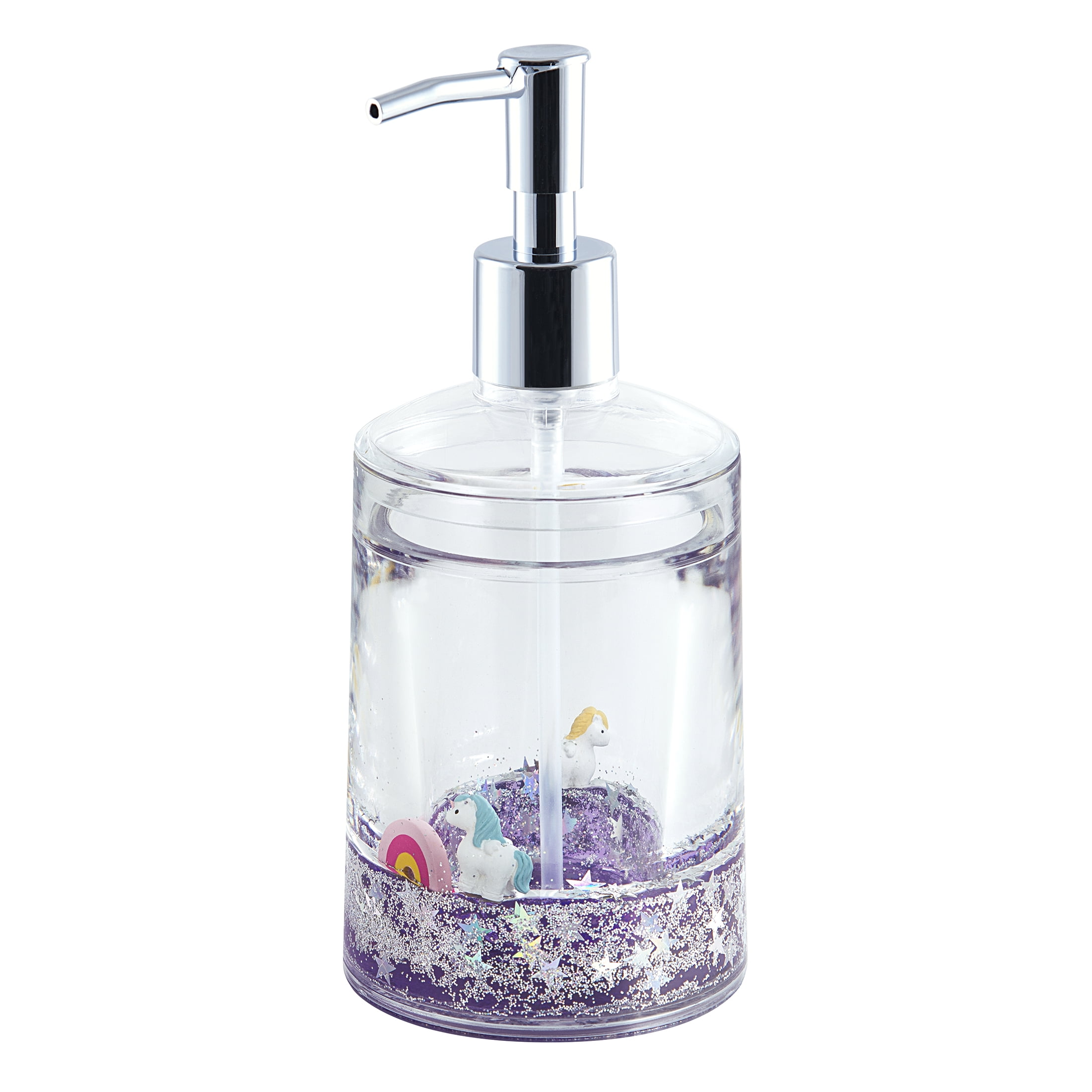Unicorn Clear Plastic Floatie Lotion Pump with Glitter by Your Zone, Multi