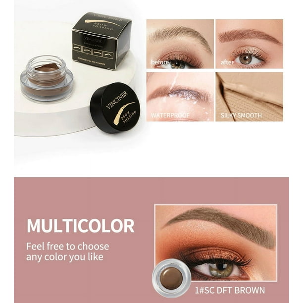 Gel para cejas con color: resistente al agua y al sudor, de larga duración, máscara para cejas, gel semipermanente para cejas, volumen y realce.