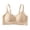 Khaki, variant on Womens Bra Wireless Cutout Soft Push Up Bralette Solid Ribbed Seamless Breathable Everyday Underwear