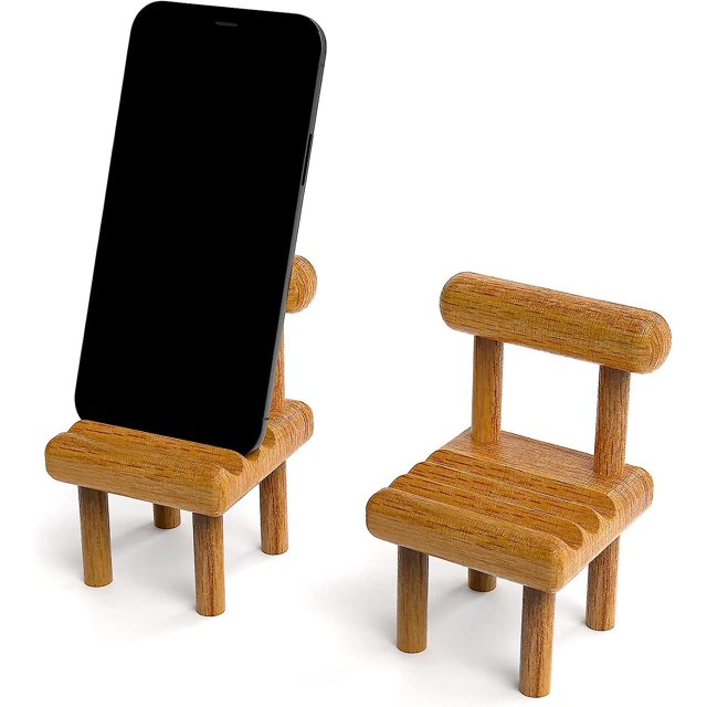 Belinkon Lindo Mini Soporte Para Teléfono Para Silla, Soporte De Escritorio De Madera Completamente Ensamblado, Compatible Con Teléfono Inteligente, Kindle, Pad, Switch, Tableta, L
