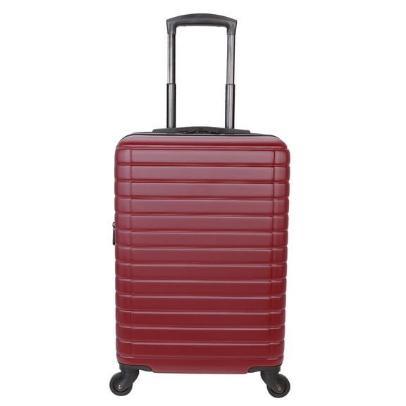 Protégé Vacationer 20-inch Carry-on Expandable Hardside Luggage with 360-Spinner Wheels and Divider Pockets, Deep Red