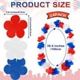 thumbnail image 2 of 24 Pcs Red White and Blue 4th of July Party Lei Patriotic Plastic Flower Leis Independent Day Decor Hawaiian Luau Flower Necklace Party Favors for Memorial Day Party Supplies,39 inch/each, 2 of 7