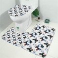 thumbnail image 2 of White Butterfly Blue Flower Pattern Bathroom Rugs Sets 3 Piece,Toilet Cover Set,Absorbent Non Slip Bathroom Mats Sets with U-Shaped Contour Rug Toilet Rug Set, 2 of 5