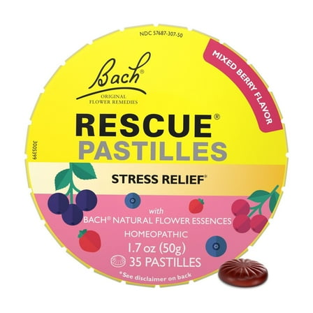 Bach Rescue Pastilles Mixed Berry 50 g (1.7 oz) Pastilles