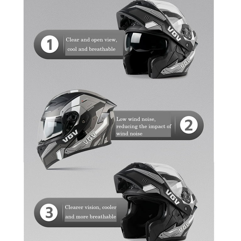 Casque Moto Modulable Bluetooth Casque De Moto Modulaire Modulable Avec