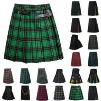 Mens Kilt Men's Traditional Scottish Kilt Modern Highland Casual Kilt Tactical Kilts with Adjustable Straps Blue L