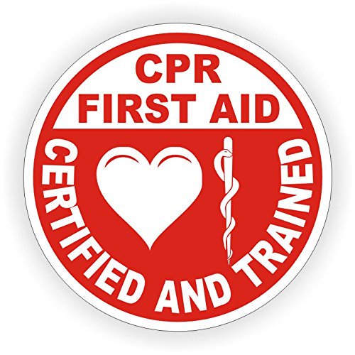 CPR First Aid Certified and Trained Helmet Sticker, Hardhat Sticker 2