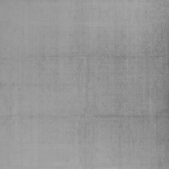 Ahgly Company Indoor Square Solid Gray Modern Area Rugs, 4' Square
