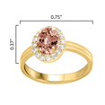 thumbnail image 3 of Gold Over Sterling Silver with Morganite and White Topaz Halo Ring, 3 of 3