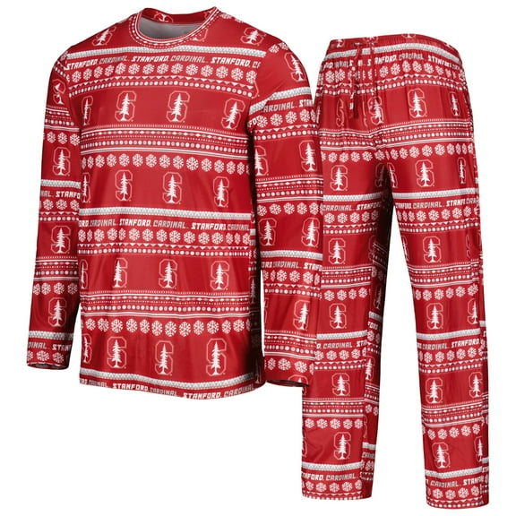 Men's Concepts Sport Cardinal Stanford Cardinal Swivel Long Sleeve Top & Pants Sleep Set