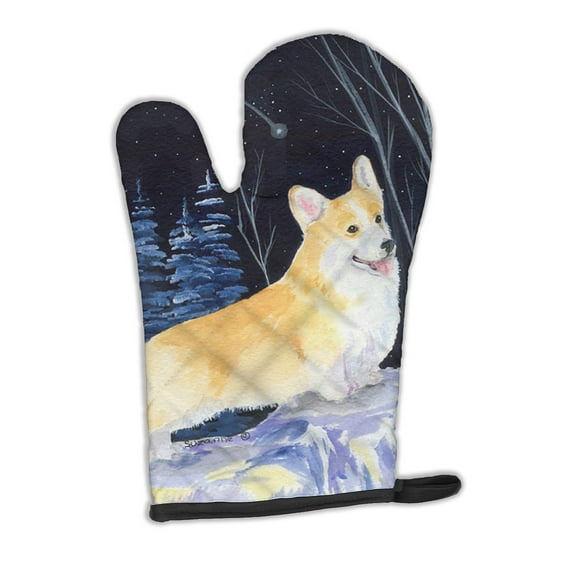 Starry Night Corgi Oven Mitt