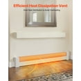 thumbnail image 5 of Baseboard Heater Cover, 5ft Standard Electric Heating Unit Front Panel Replacement, Heavy-Duty Steel, Easy Install for Bedroom Home Improvement, White, 5 of 11