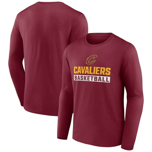 Men's Wine Cleveland Cavaliers Let's Go Long Sleeve T-Shirt