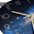 thumbnail image 2 of Reloj de pared VIKMARI negro de 30 cm, redondo, silencioso, con cristal antitictac, 2 of 8