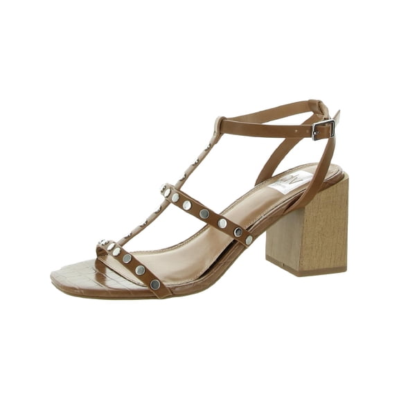 DV By Dolce Vita Womens Hilly Faux Leather Dress Sandals Tan 6.5 Medium (B,M)