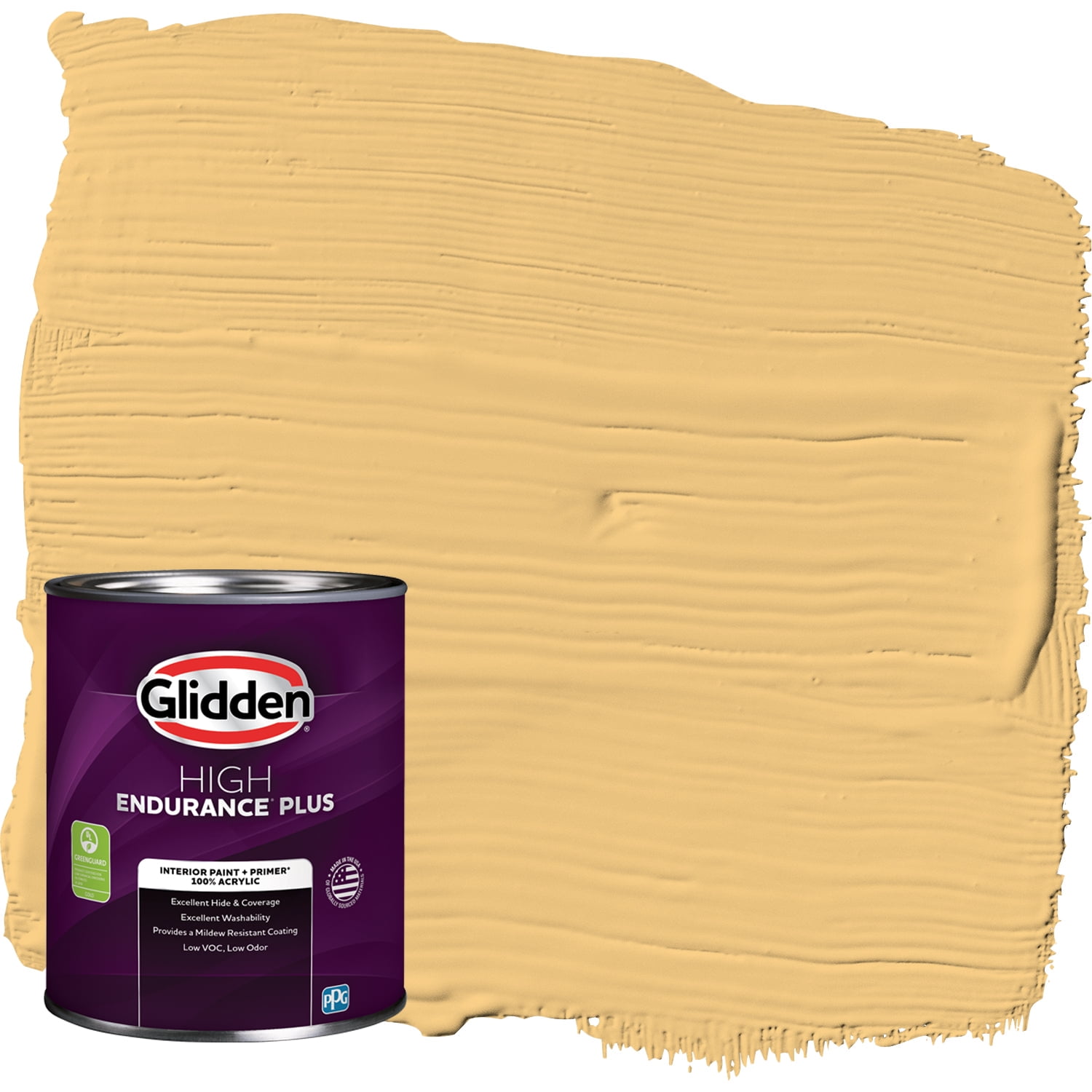 Glidden HEP Interior Paint + Primer Gold Buff, SemiGloss, 1 Quart