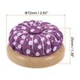 thumbnail image 2 of Uxcell Magnetic Pin Cushions Wooden Base Sewing Needle Holder, Purple White Black, 2 of 6