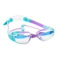 thumbnail image 3 of Gafas de natación para niños, gafas de piscina con caja de almacenamiento, visión amplia, antivaho, de natación para niñas y niños. Verde púrpura, 3 of 8