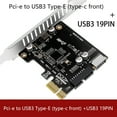 thumbnail image 2 of Pci Express Card Pcie to USB3 Type-E Front Type-C 19P Expansion Card Compatible Pci-E X1 X4 X8 X16 Interface, 2 of 7