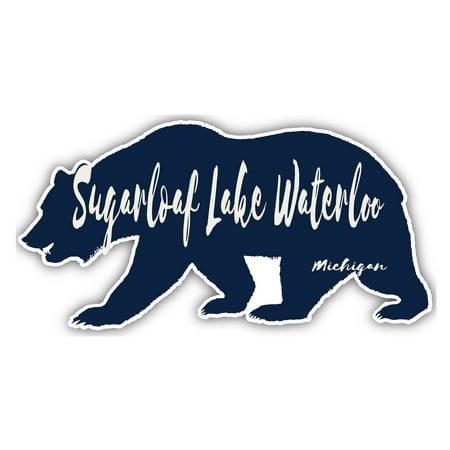 

Sugarloaf Lake Waterloo Michigan Souvenir 3x1.5-Inch Fridge Magnet Bear Design