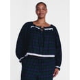thumbnail image 2 of Joyspun Women's Flannel Peasant Sleep Top with Long Sleeves, Sizes XS-2X, 2 of 6